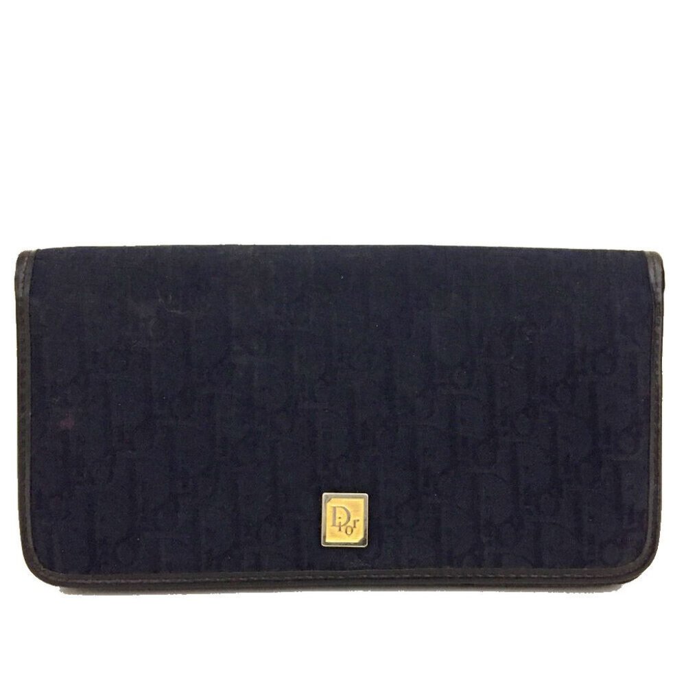 Christian Dior Trotter Canvas Leather Long Bifold Wallet - Picture 1 of 8